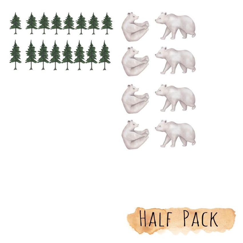 Little Rae Prints - Wandsticker Pine Tree & Bears Set