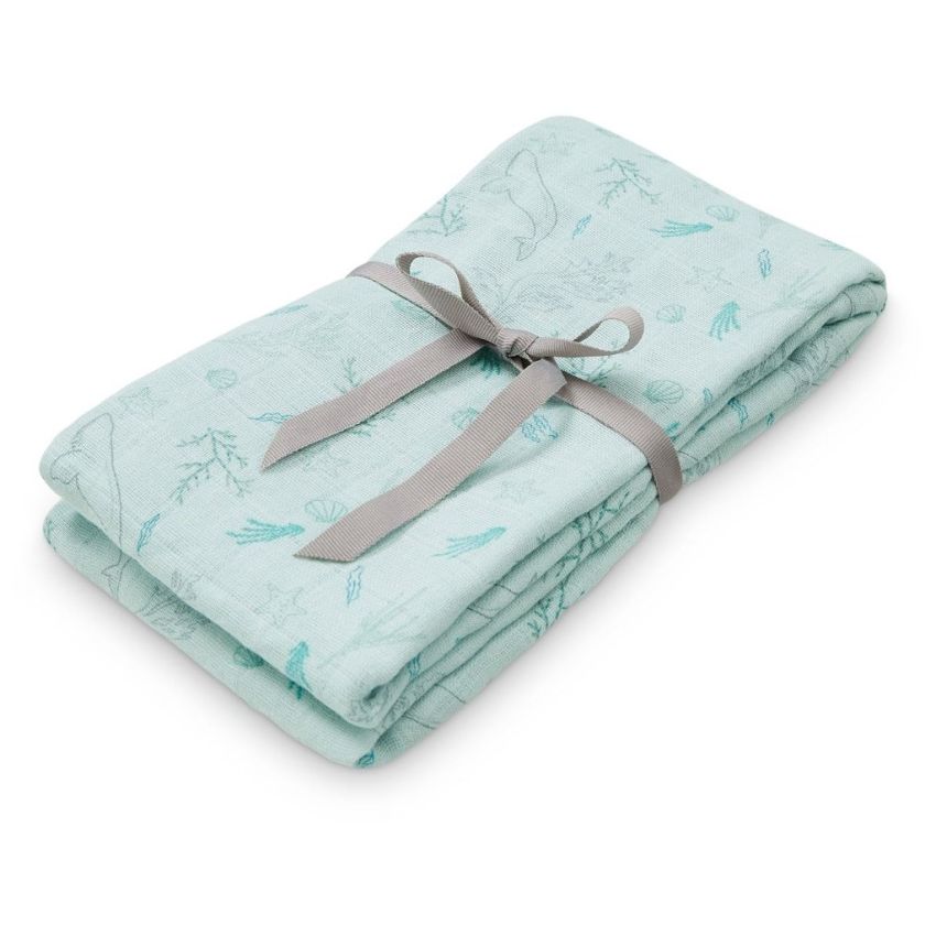 Cam Cam Copenhagen Muslin Swaddle Ocean 120x120