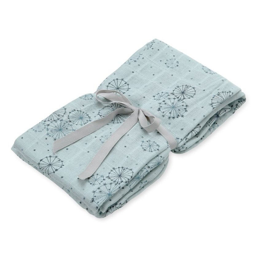 Cam Cam Copenhagen Swaddle Muslin Dandelion Petrol 120x120