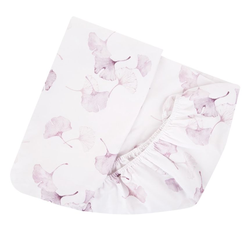 Samiboo - Spannbettuch 75 x 145cm Ginko Lila