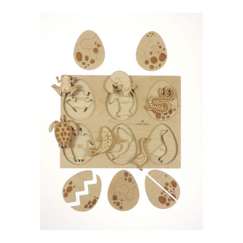 Stuka Puka - Holz Puzzle Gepunktetes Ei (deutsch)