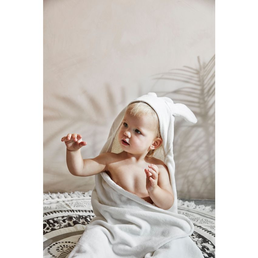 Elodie - Kapuzen Badetuch Vanilla white