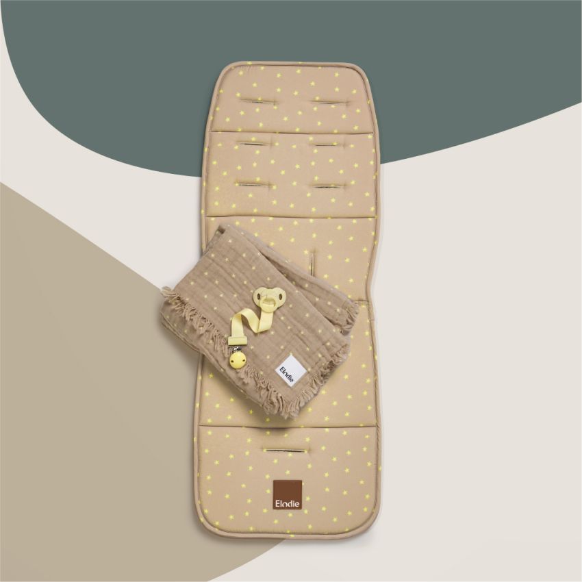 Elodie - Baumwoll Muslin Decke Lemon Sternchen