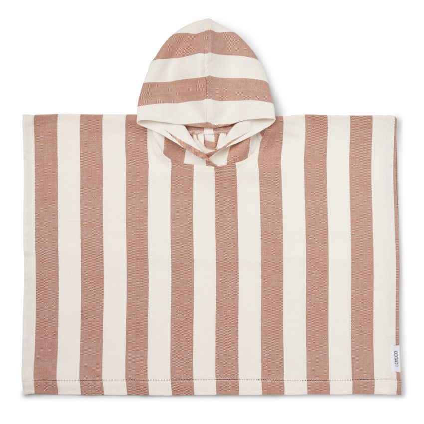 LIEWOOD - Roomie Poncho Streifen Tuscany Rose Creme