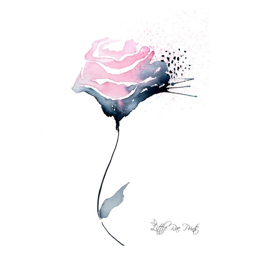 Little Rae Prints - Poster Unicorn Rose