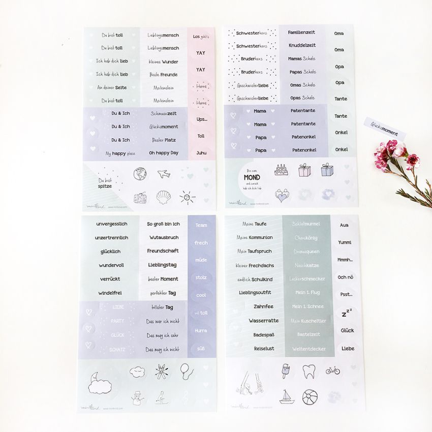 mintkind - Stickerbogen 