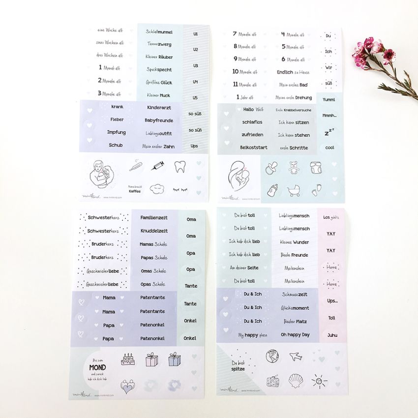 mintkind - Stickerbogen 
