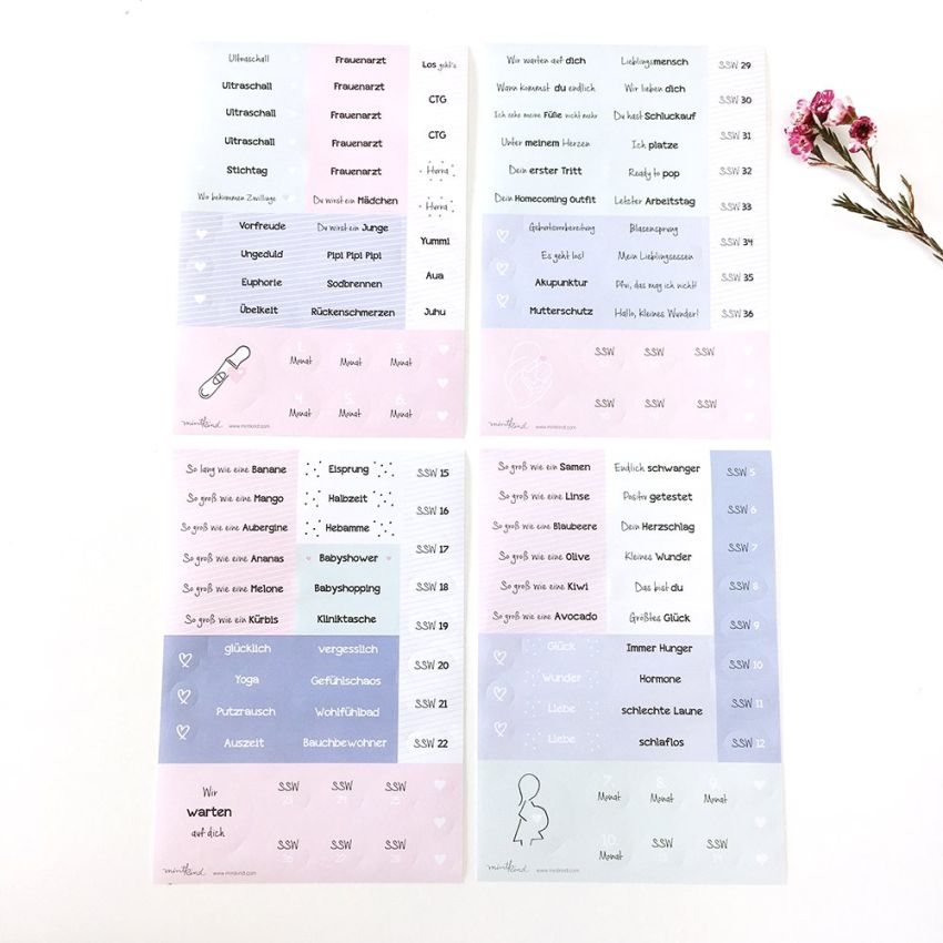 mintkind - Stickerbogen 