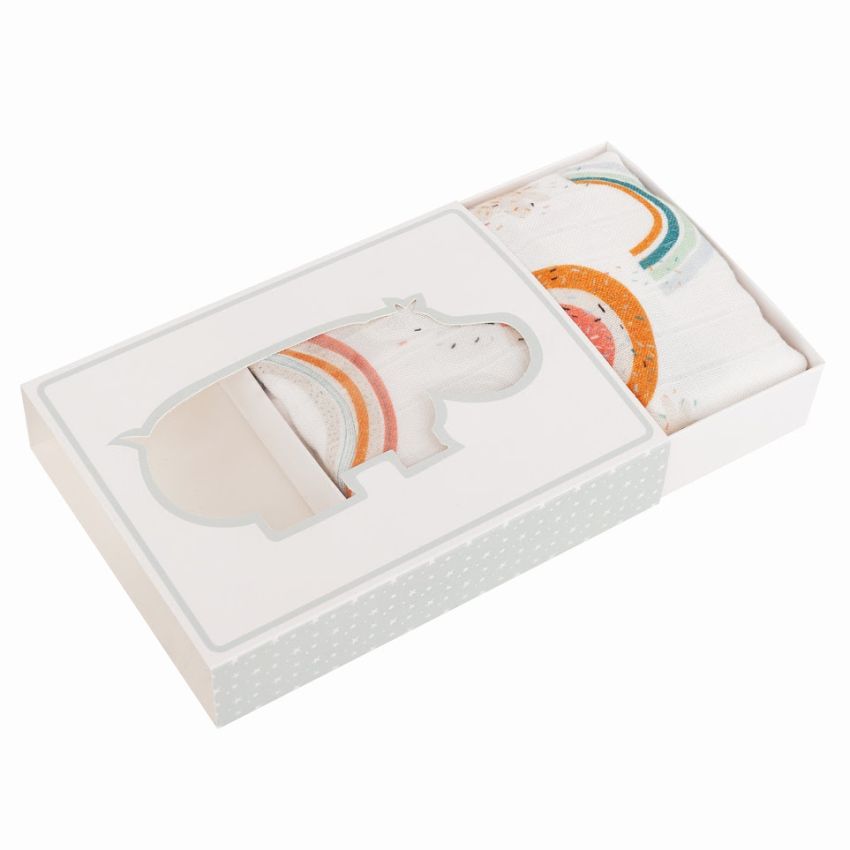 Samiboo - Bambus Muslin 100x100cm Rainbow