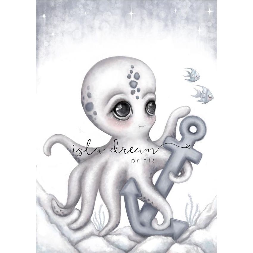 Isla Dream Prints - Poster Ollie der Tintenfisch