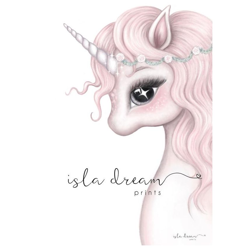 Isla Dream Prints - Poster Rosa the Unicorn