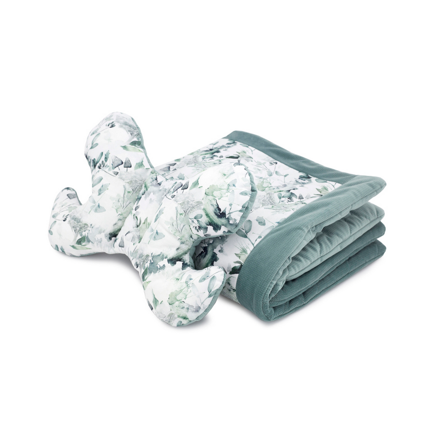 Makaszka - Babykissen- und Deckenset Sage Green