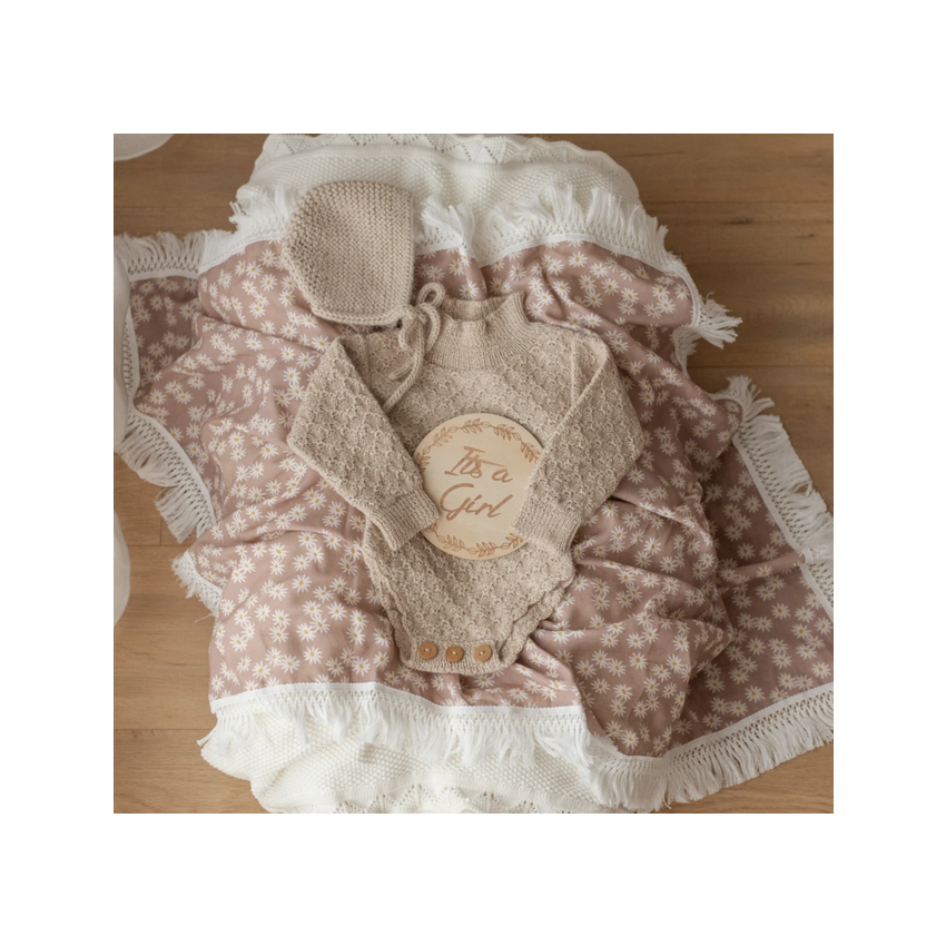 Ziggy Lou - Swaddle Fransendecke Mini Daisy