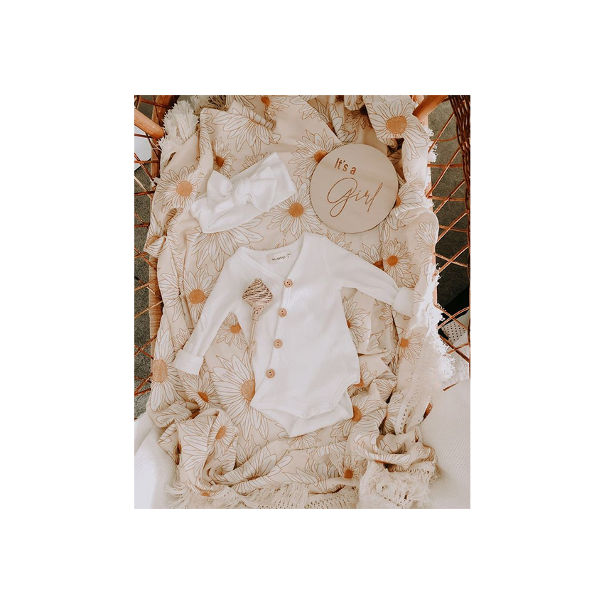 Ziggy Lou - Swaddle Fransendecke Daisy Margarith