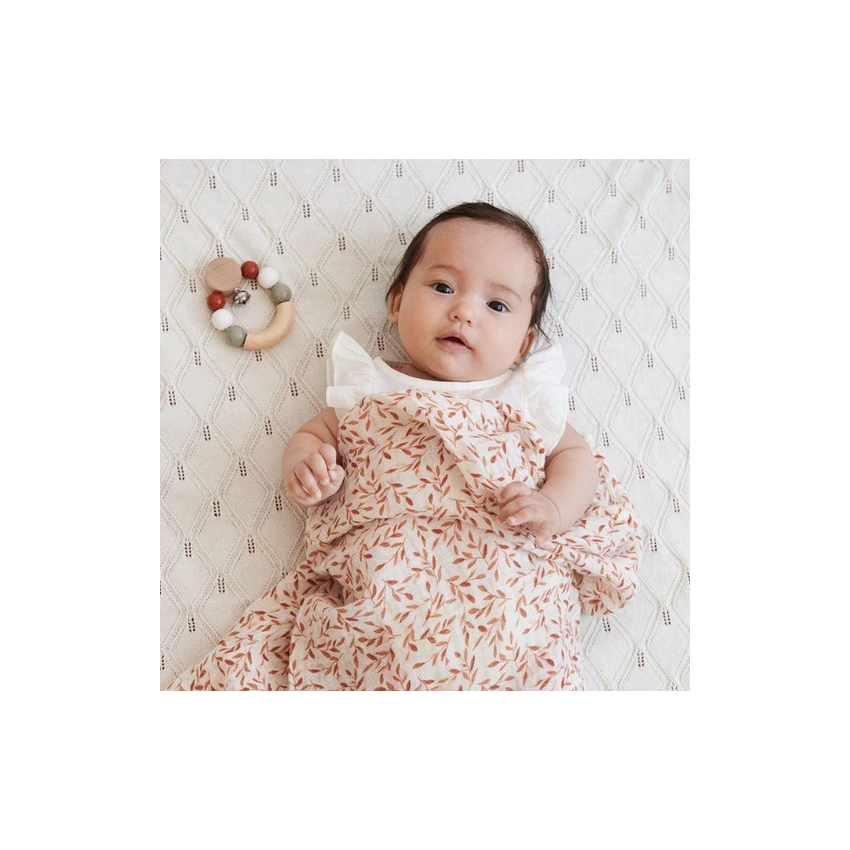 Cam Cam Copenhagen Muslin 3er Set Caramel Leaves, Caramel, Cream