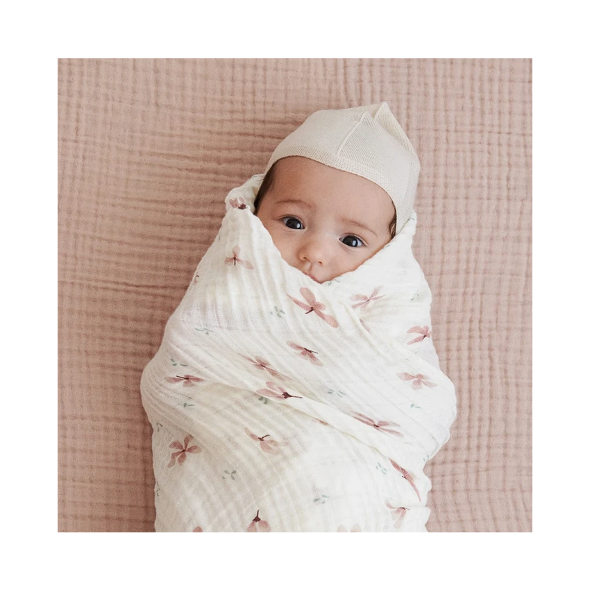 Cam Cam Copenhagen Swaddle Muslin Windflower Creme 120x120