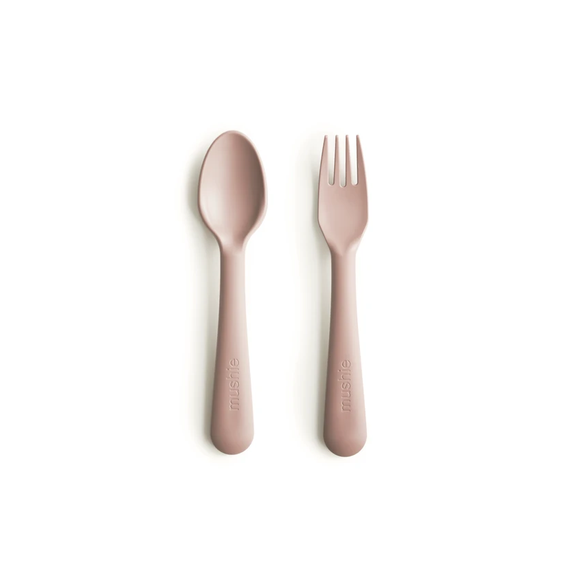Mushie - Geschirrset Löffel und Gabel Blush