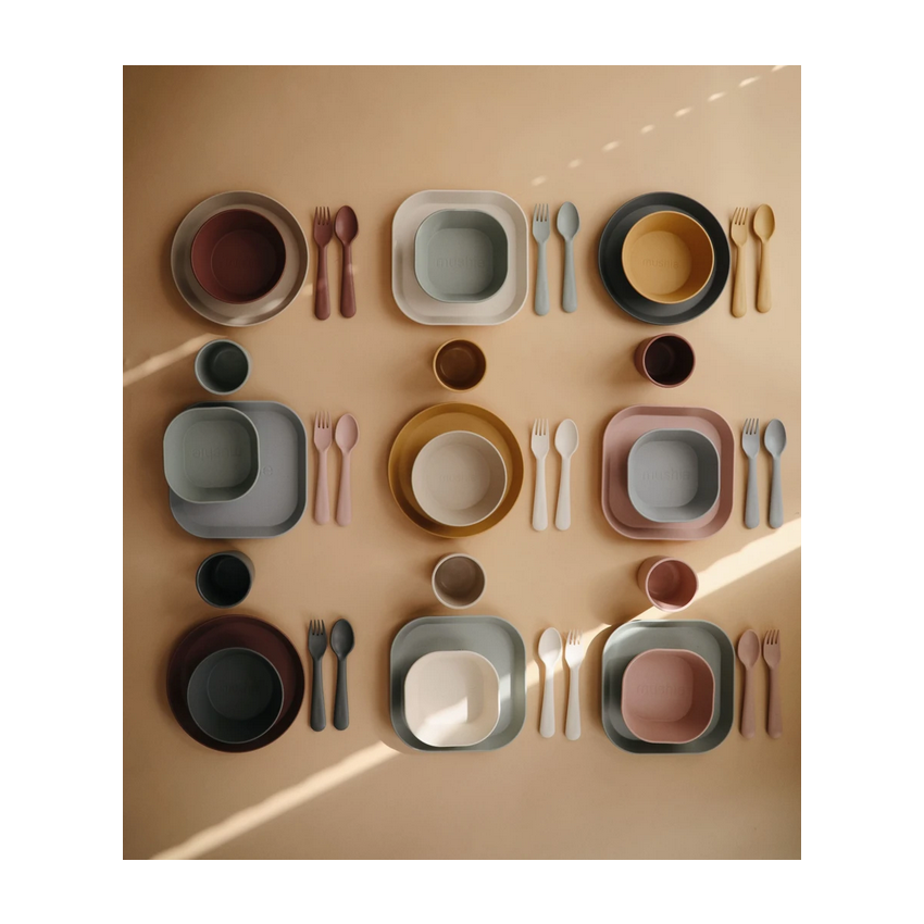 Mushie - Geschirrset Löffel und Gabel Blush