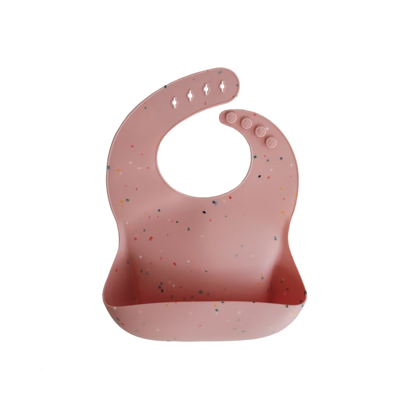 Mushie - Silikon- Lätzchen Pink Confetti