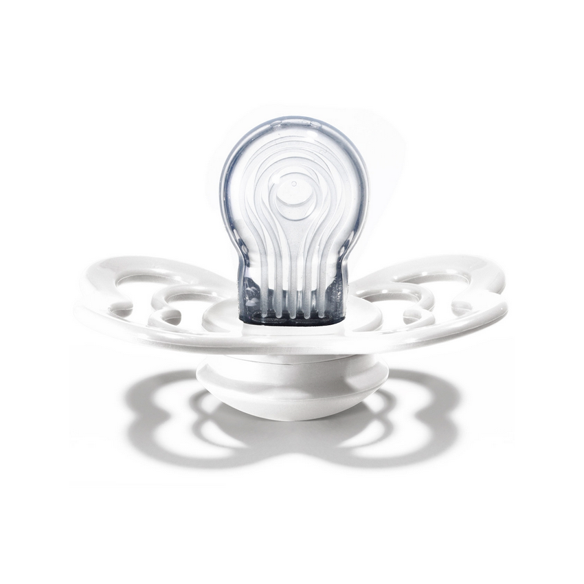 BIBS - SUPREME Silikon Babyblue-White Gr. 2