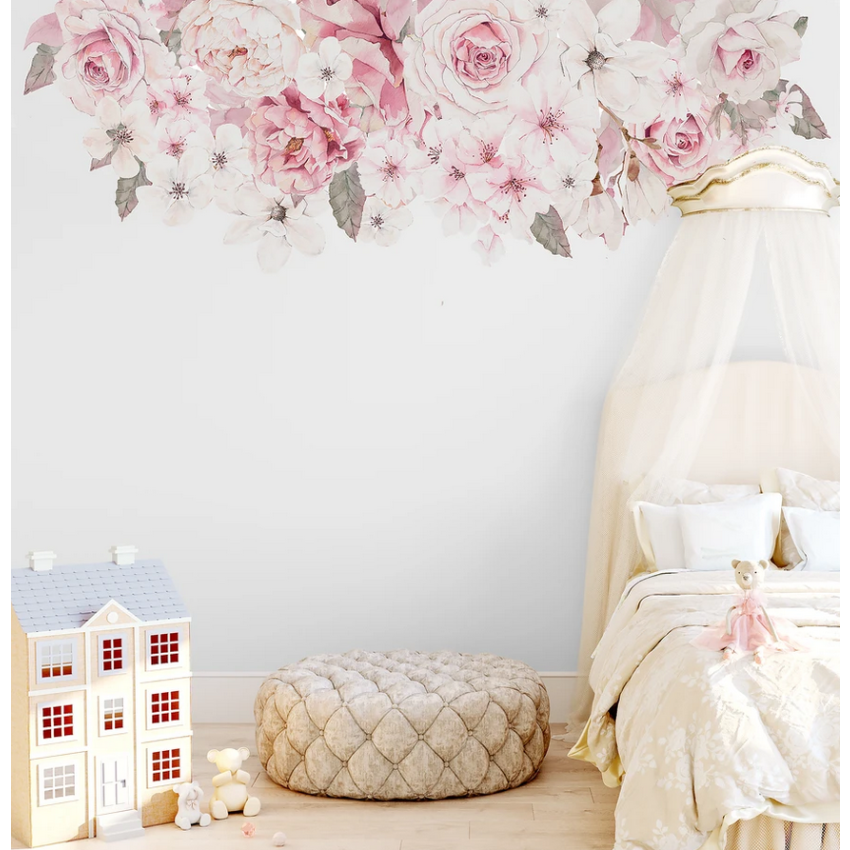 Ginger Monkey - Cherry Blossom & Rose Mural