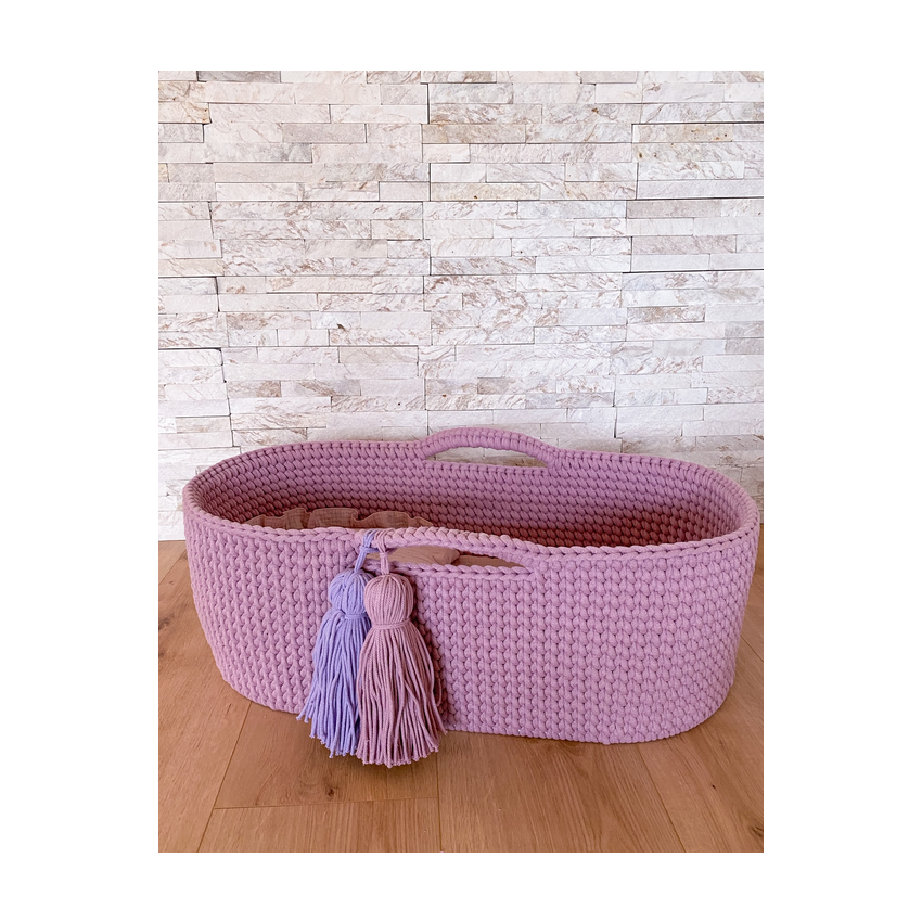 Like Moses - Moseskorb Dusty Pink mit Kissen und Bettwäsche Dusty Pink silver Star