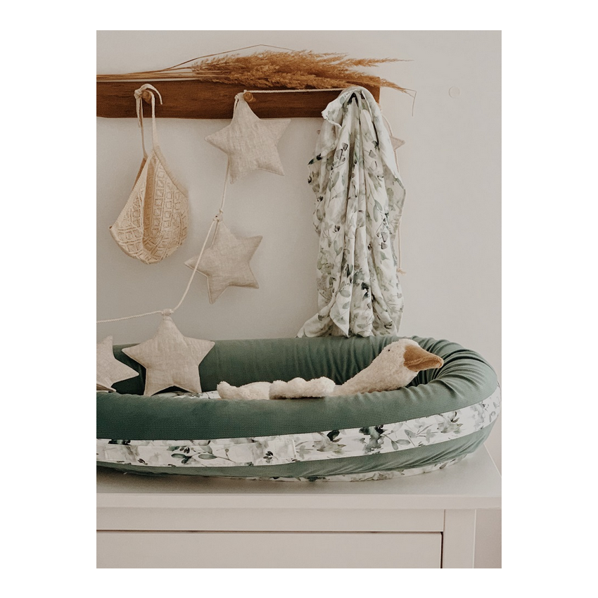 Makaszka - Babynest PREMIUM Sage Green