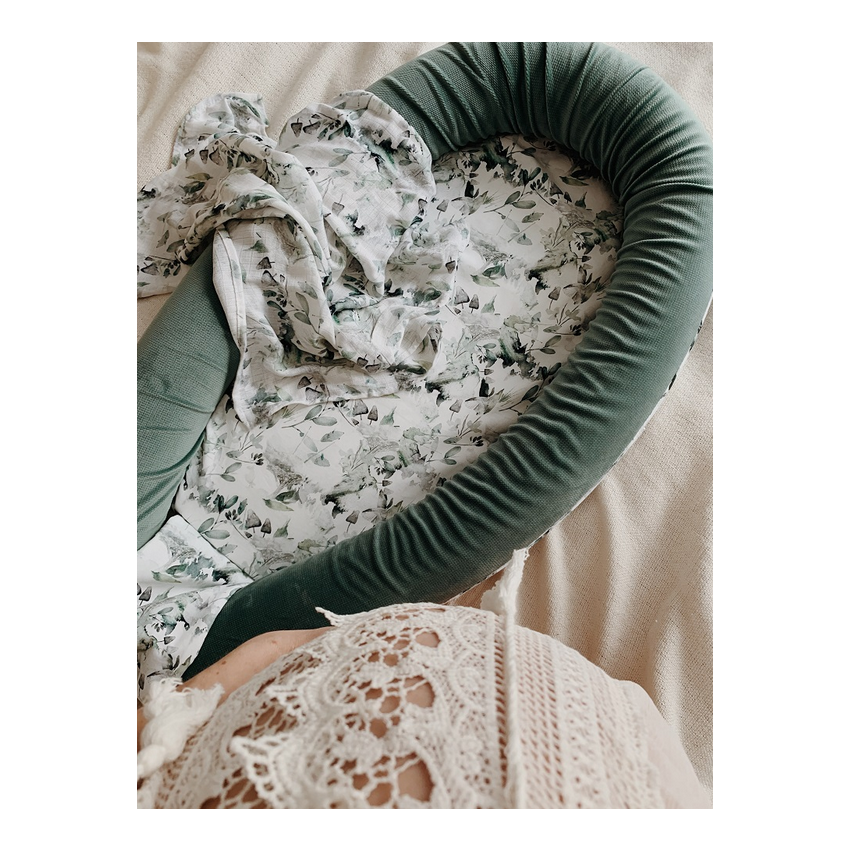 Makaszka - Babynest PREMIUM Sage Green
