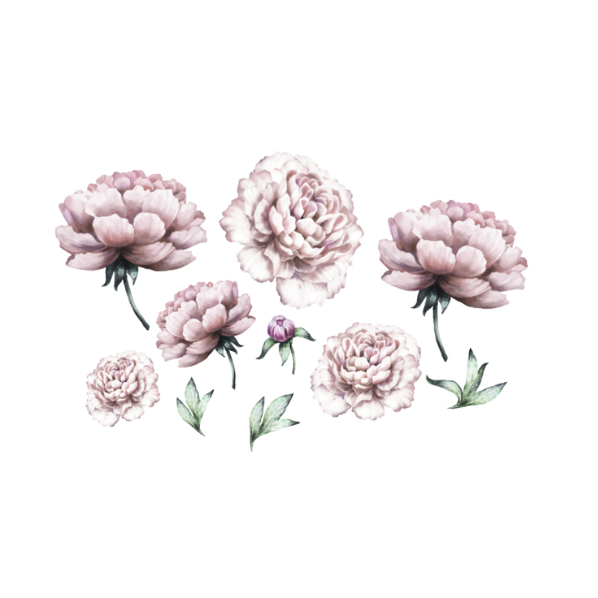 Thats mine - Wandsticker Peony Flowers