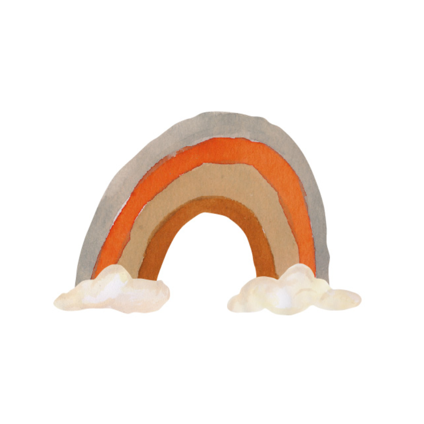 Thats mine - Wandsticker Regenbogen Burnt Tones