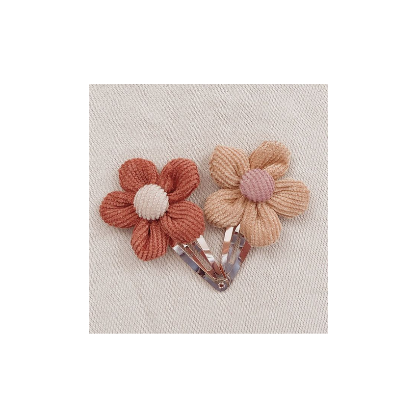 Mae & Rae - Blumen Haarclips mustard