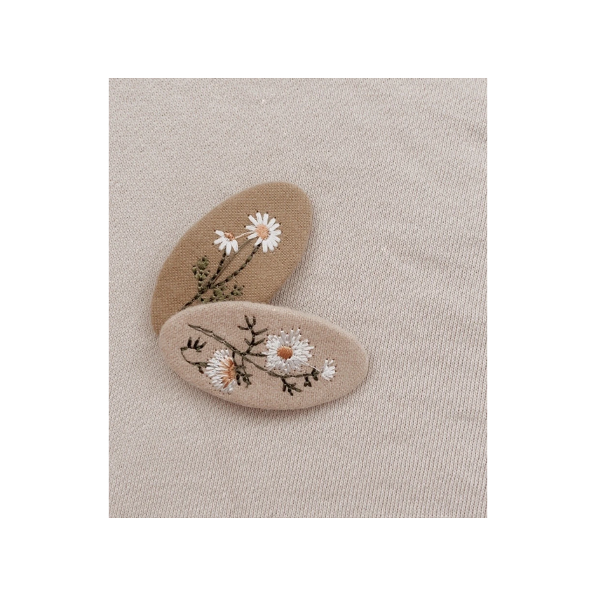 Mae & Rae - Haarclips gestickt Margarith