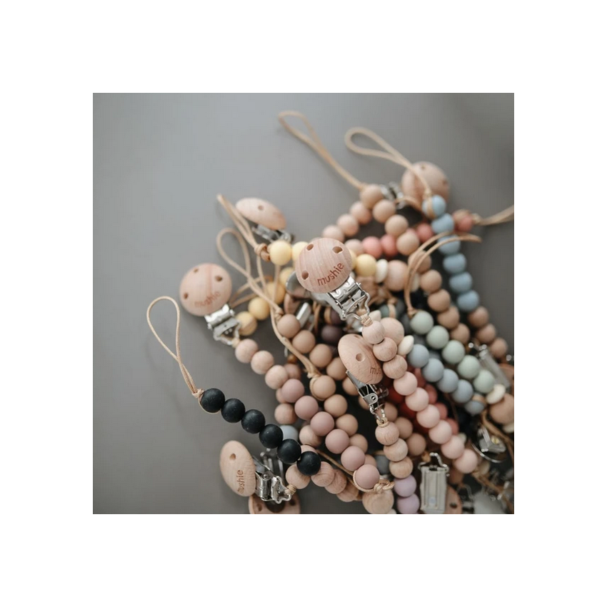 Mushie - Schnullerclip Cleo Cadet Blue