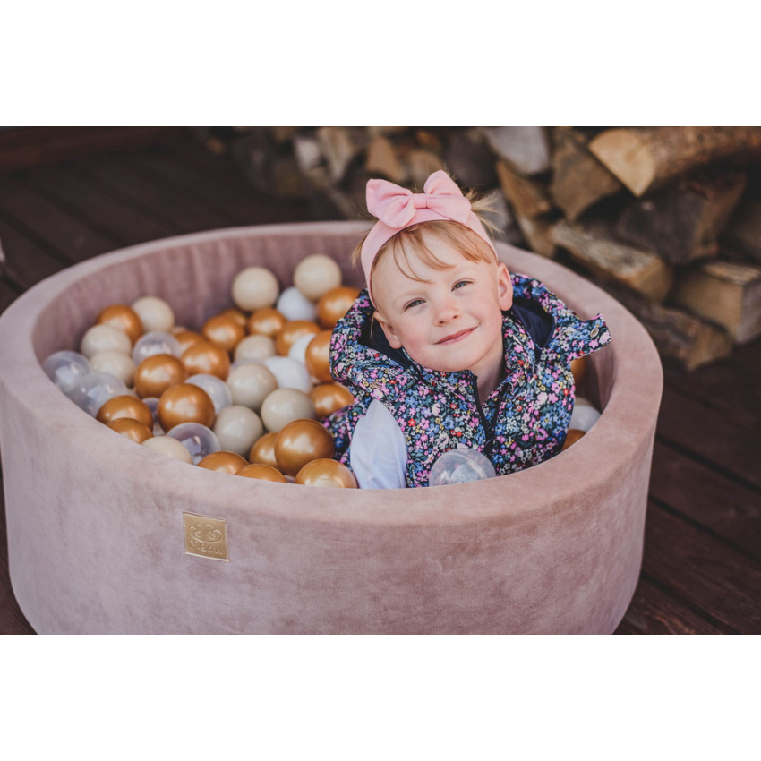 MeowBaby - Bällebad Teddybär Komplettset inkl Bälle 90x90x40cm