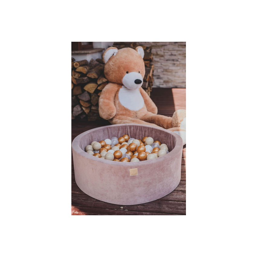 MeowBaby - Bällebad Teddybär Komplettset inkl Bälle 90x90x40cm