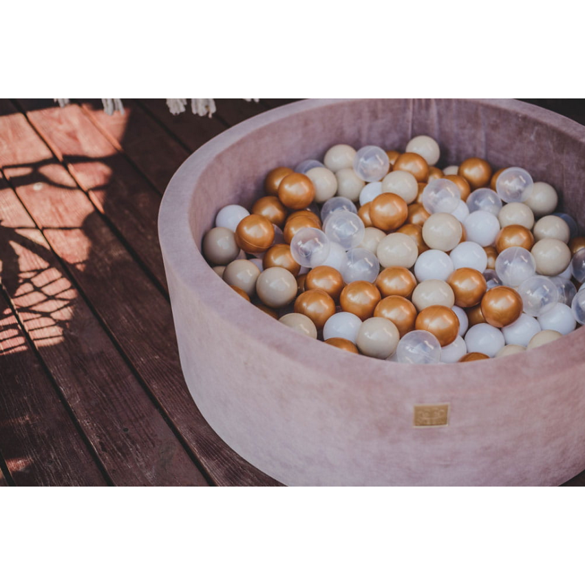 MeowBaby - Bällebad Teddybär Komplettset inkl Bälle 90x90x40cm