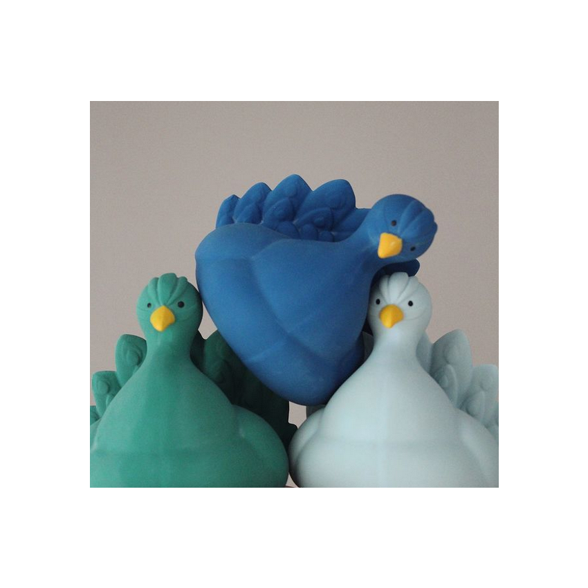 Natruba - Badespielzeug Beissling Pfau Dunkelblau