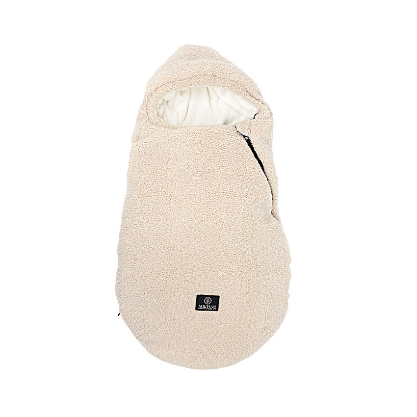 Makaszka - Fusssack Übergangszeit Alpaka Teddy Ivory