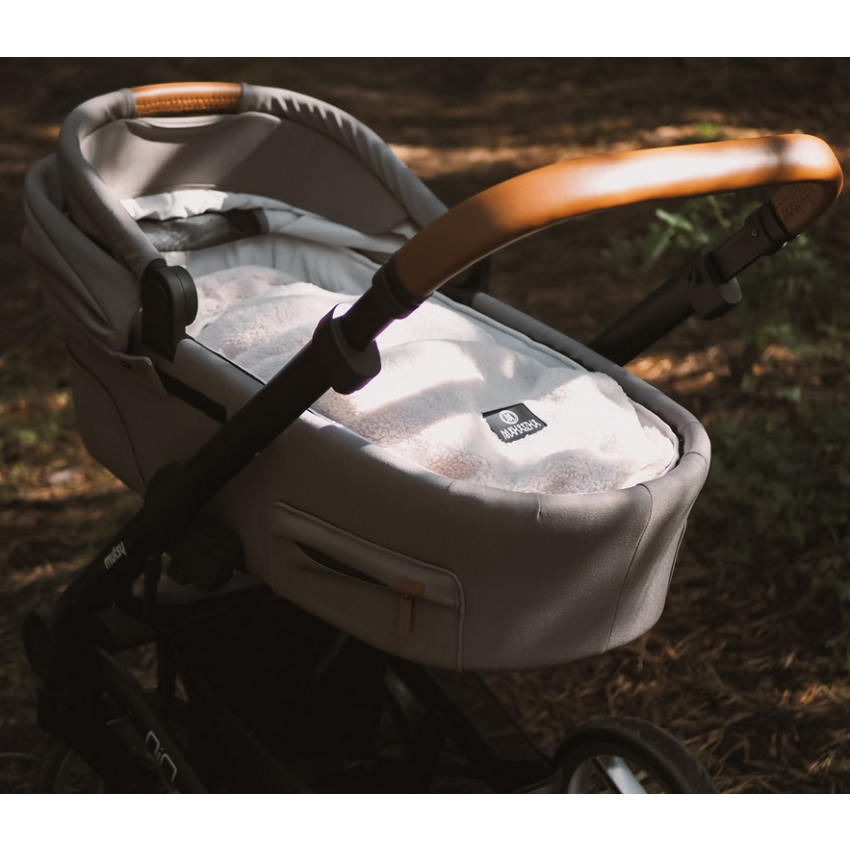 Makaszka - Fusssack Übergangszeit Alpaka Teddy Ivory