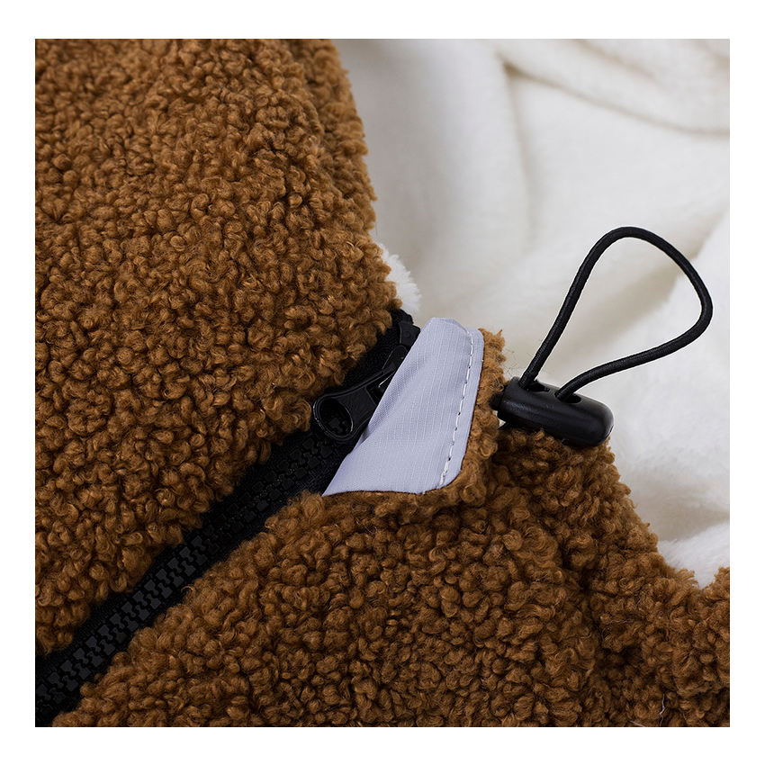 Makaszka - Fusssack Übergangszeit Alpaka Teddy Toffy Braun