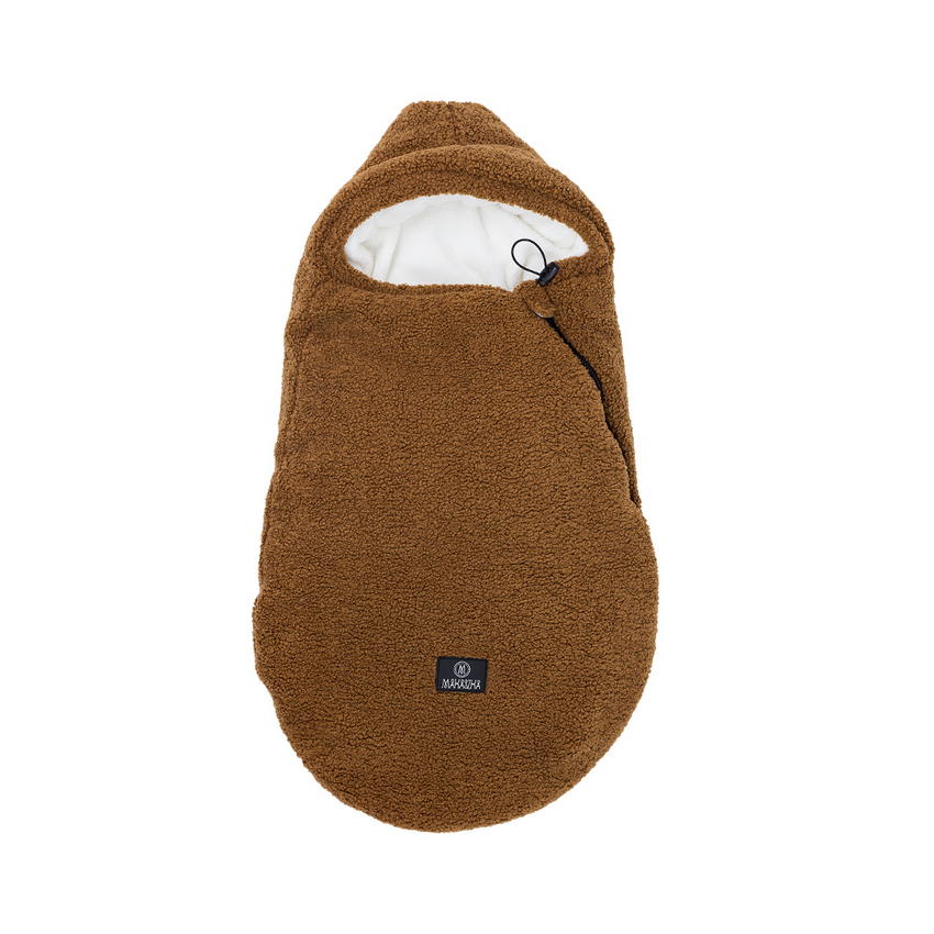 Makaszka - Fusssack Übergangszeit Alpaka Teddy Toffy Braun