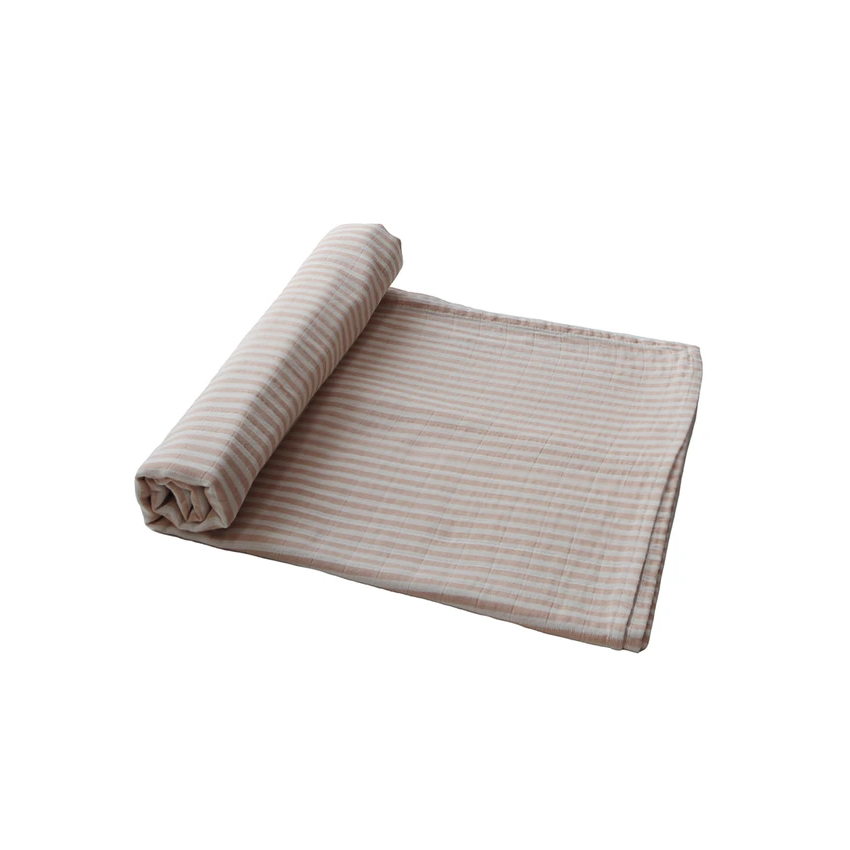 Mushie - Swaddle Natural Stripe