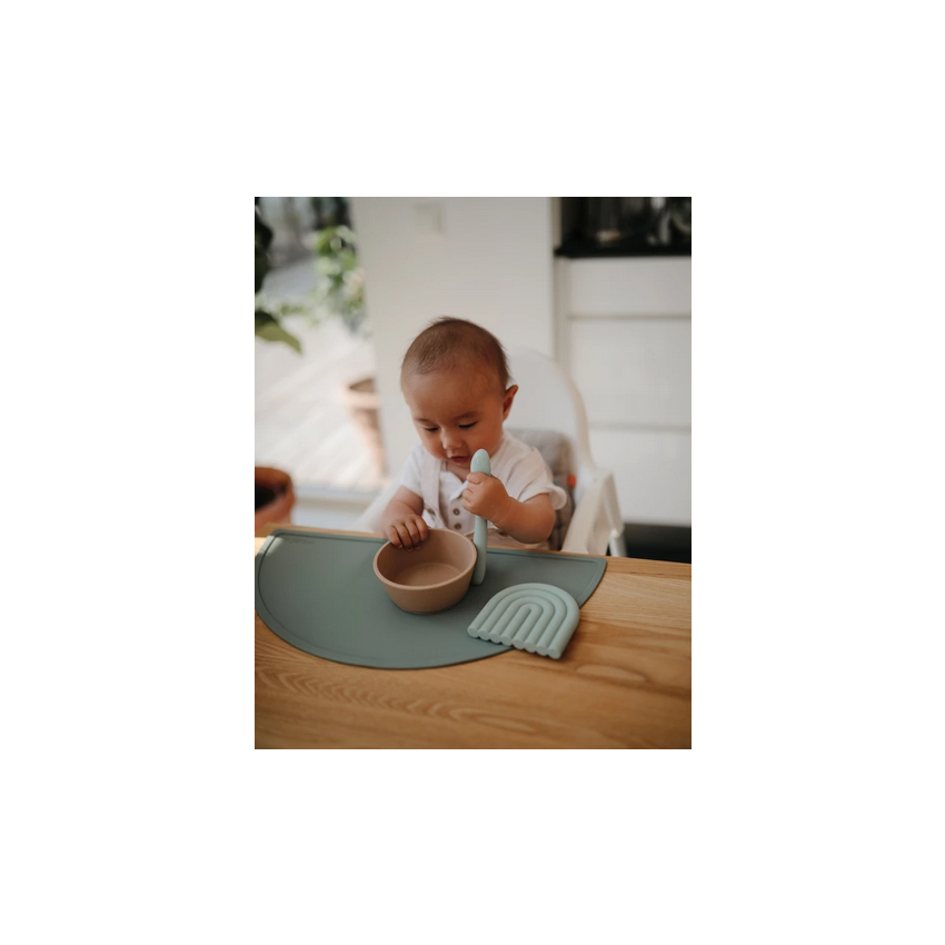 Mushie - Silikon Saugnapfschale Natural