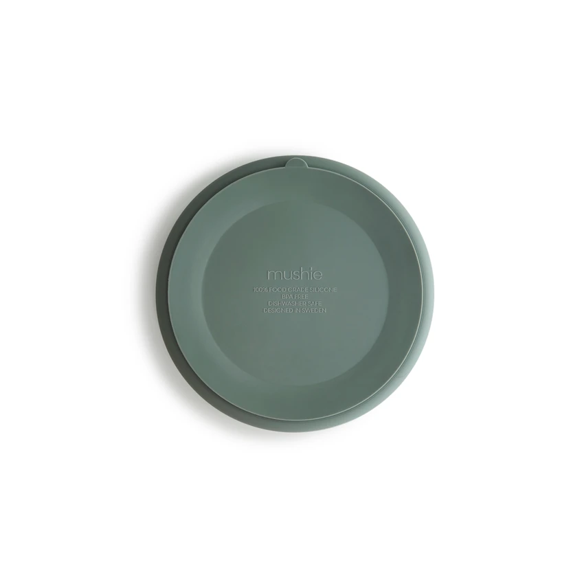 Mushie - Silikon Saugnapf Menüteller Cambridge Blue