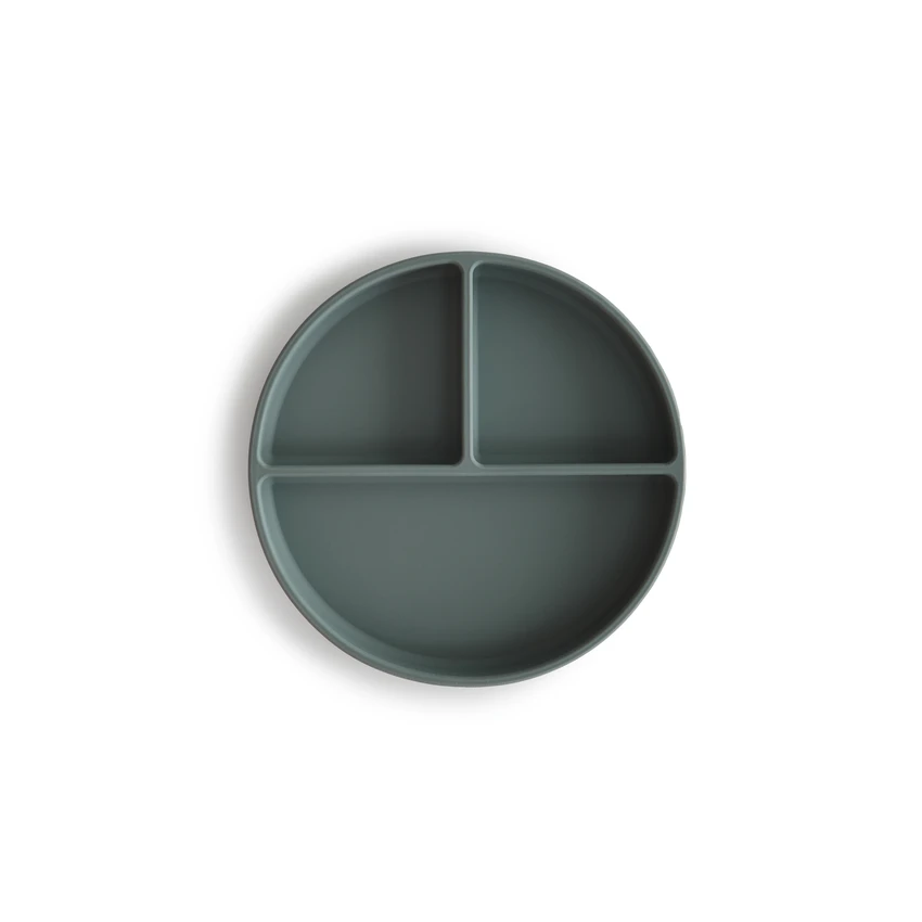 Mushie - Silikon Saugnapf Menüteller Dried Thyme