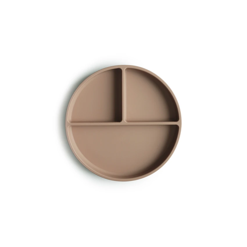 Mushie - Silikon Saugnapf Menüteller Natural