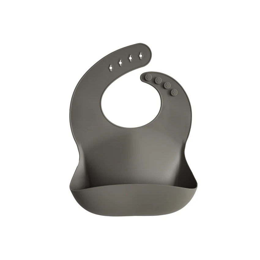 Mushie - Silikon- Lätzchen Dove Grey