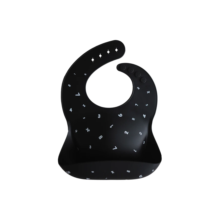 Mushie - Silikon- Lätzchen Black Numbers