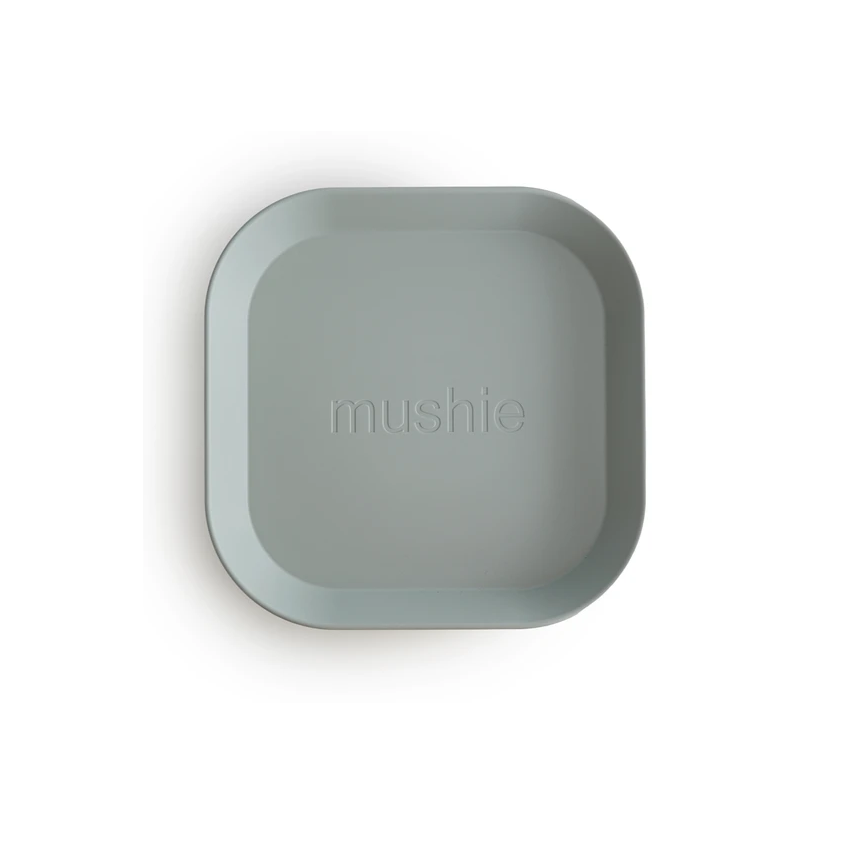 Mushie - 2er Set Square Teller Sage