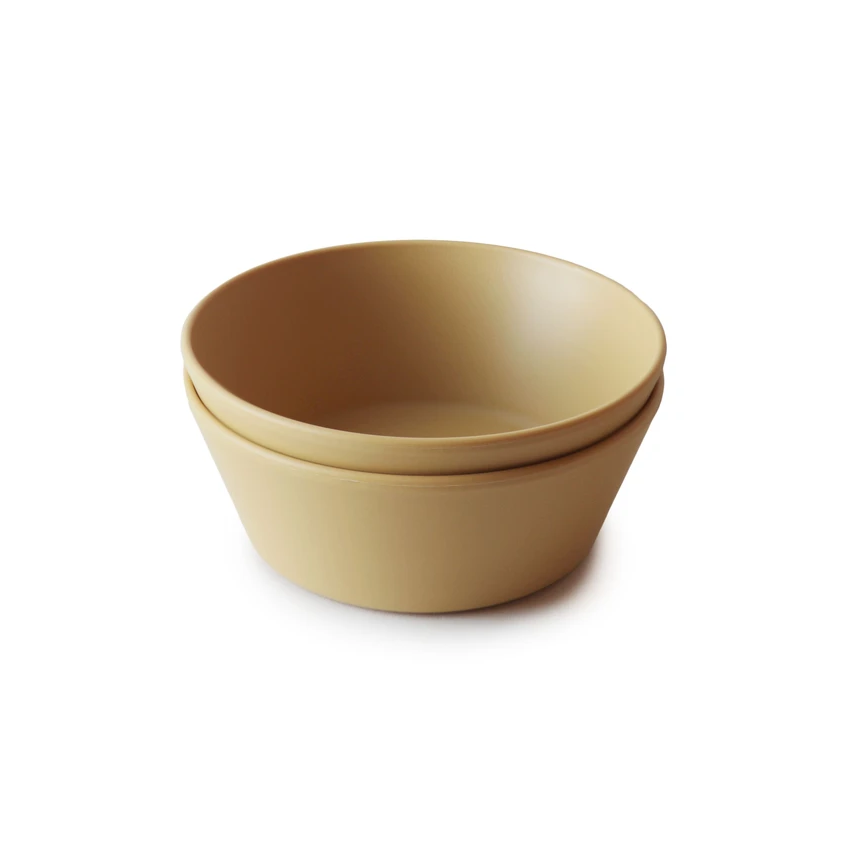 Mushie - 2er Set Schalen rund Mustard